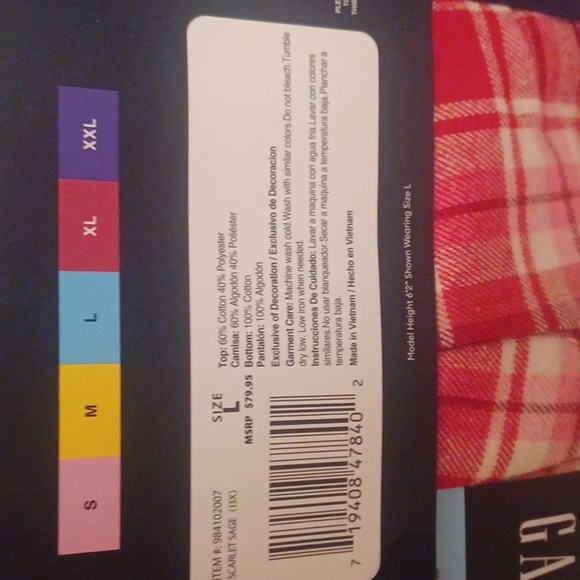 Gap flannel sleep pjs NWT - Picture 4 of 4